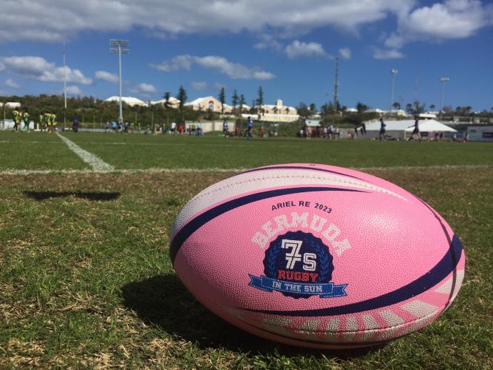 pink rugby at National Sports Centre 