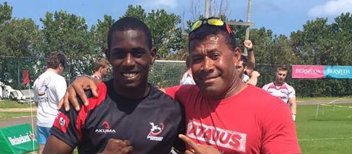 Mikle Dill with Waisale Serevi