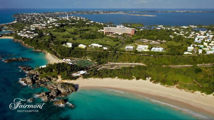 overhead shot of Fairmount Southampton, Bermuda